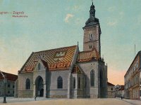 Crkva sv. Marka, Trg sv. Marka, prije gradnje zgrade Sabora, 1908. godina